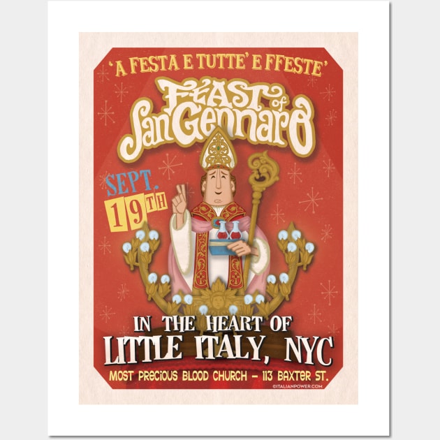 Feast of San Gennaro Throwback Wall Art by ItalianPowerStore